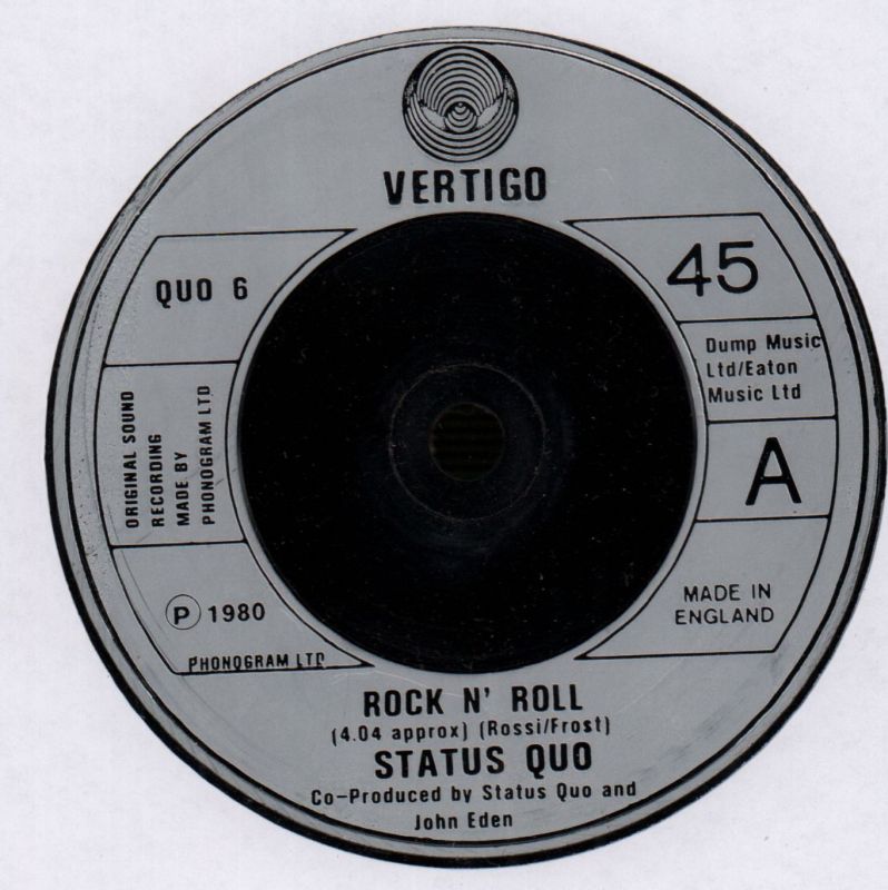 Rock N Roll/ Hold You Back-Vertigo-7" Vinyl