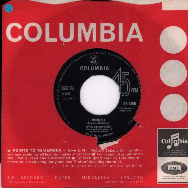 Michelle/ How Bitter-Columbia-7" Vinyl