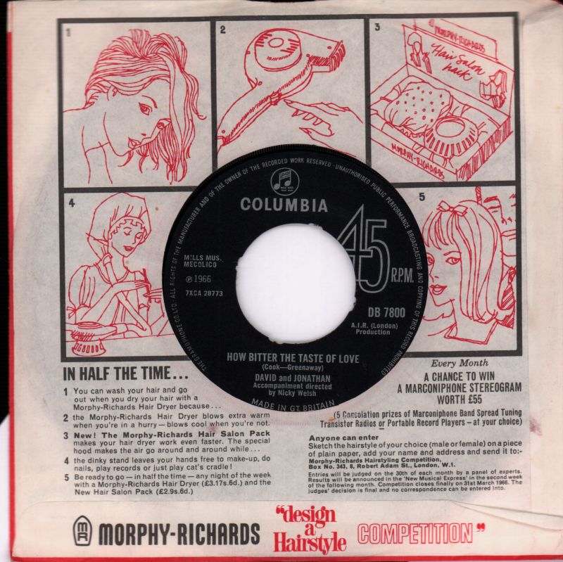 Michelle/ How Bitter-Columbia-7" Vinyl-VG/Ex