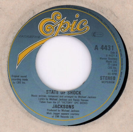 State Of Shock/ Your Ways-Epic-7" Vinyl