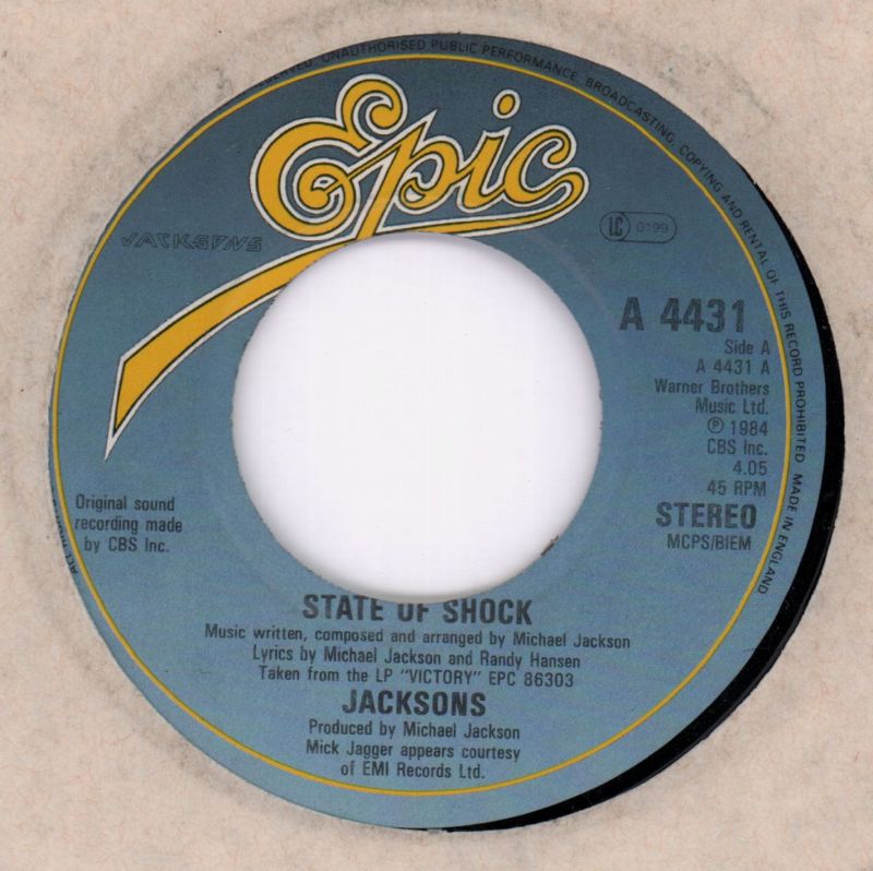 State Of Shock/ Your Ways-Epic-7" Vinyl