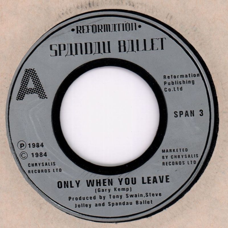 Only When You Leave/ Paint Me Down-Chrysalis-7" Vinyl