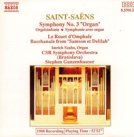 Saint-Saens-Symphony No. 3 Organ-Naxos-CD Album