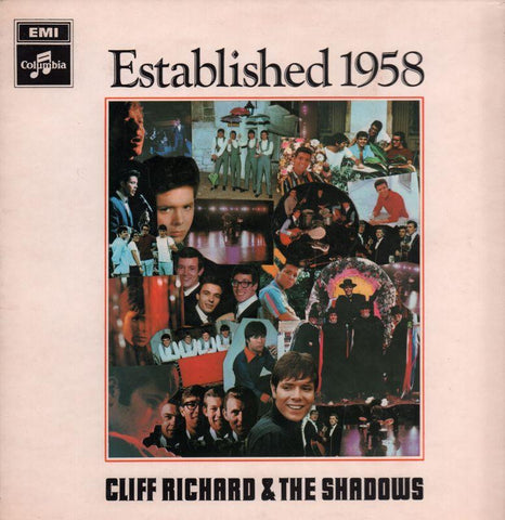 Cliff Richard & The Shadows-Established 1958-Columbia-Vinyl LP Gatefold