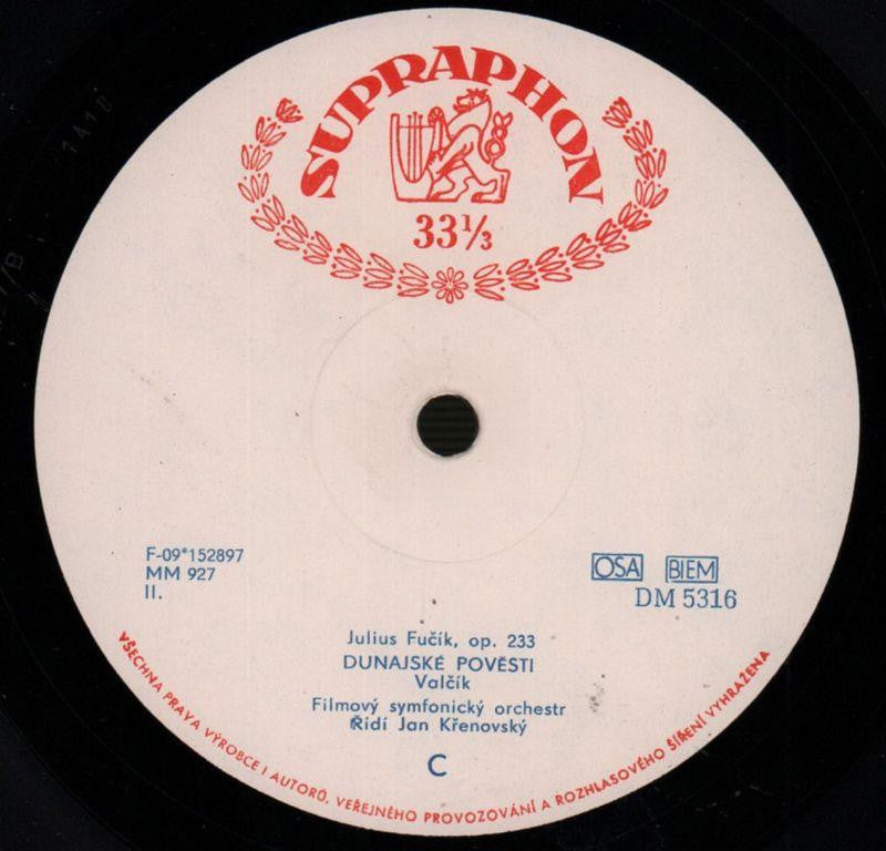 Danubian Tales Film Symphony/Jan krenovsky-Supraphon-10" Vinyl-VG/Ex