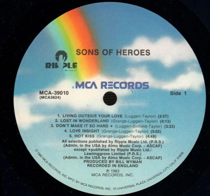 Sons of Heroes-MCA-Vinyl LP-VG/Ex