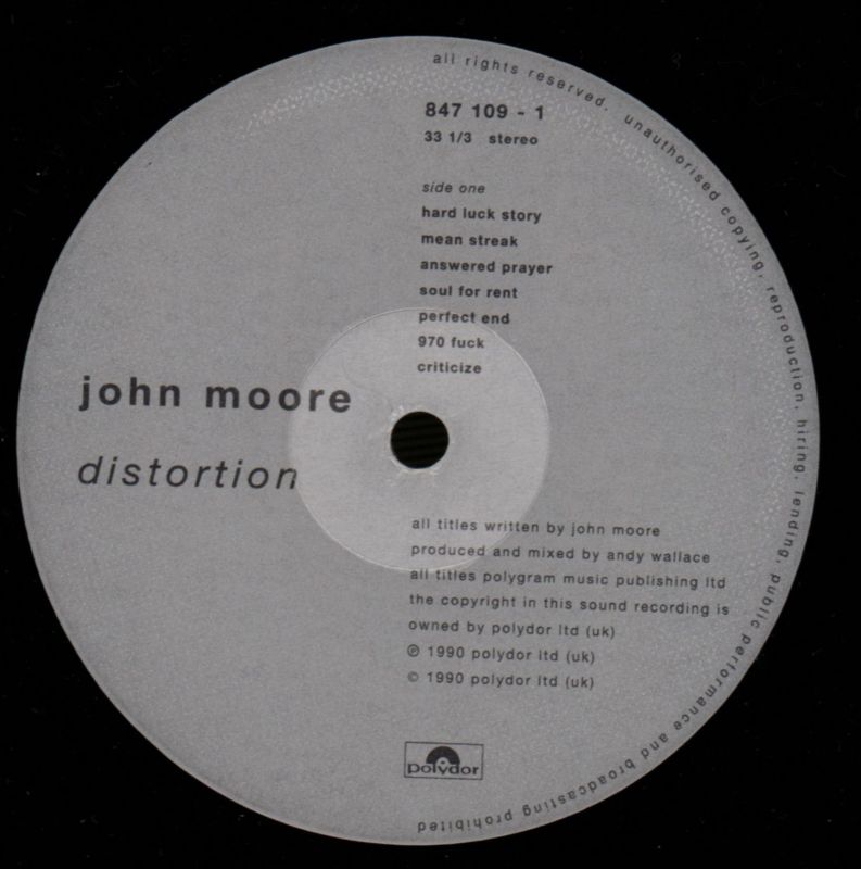 Distortion-Polydor-Vinyl LP-G/VG