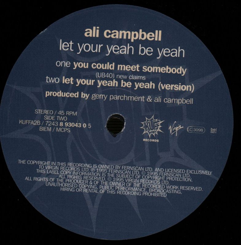 Let Your Yeah Be Yeah-Kuff-10" Vinyl-Ex/Ex