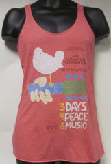 Woodstock-3 Days Of Peace And Music-Pink-Ladies-Medium-T Shirt