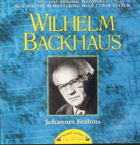 Wilhelm Backhaus-Brahms-Sound Archive-CD Album