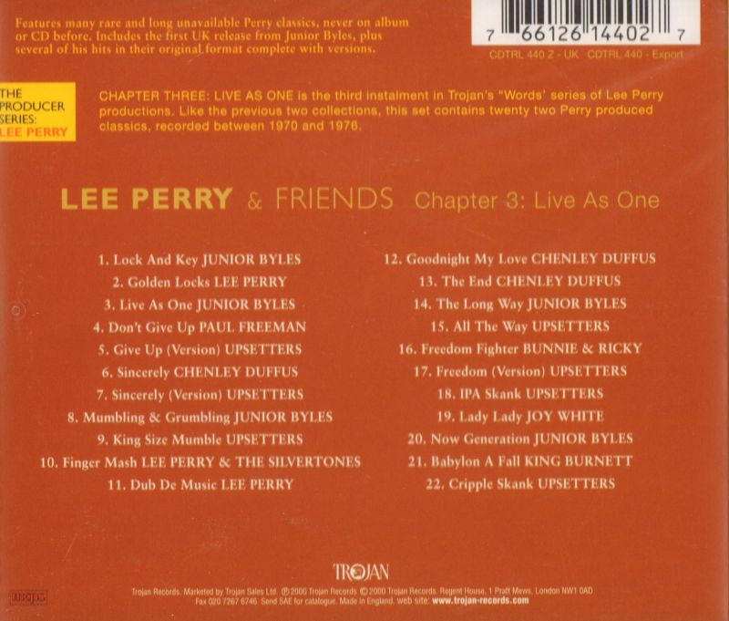 Chapter 3: Live As One-Trojan-CD Album-New & Sealed