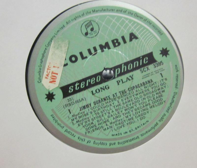 Jimmy Durante-At The Copacabana-Columbia-Vinyl LP