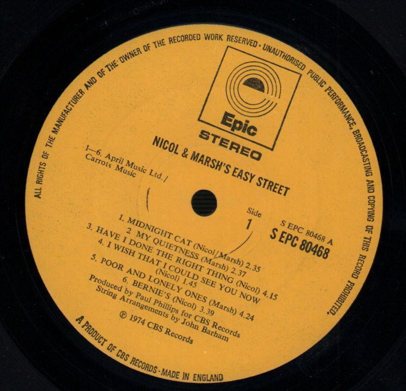 Easy Street-Epic-Vinyl LP-Ex/VG+