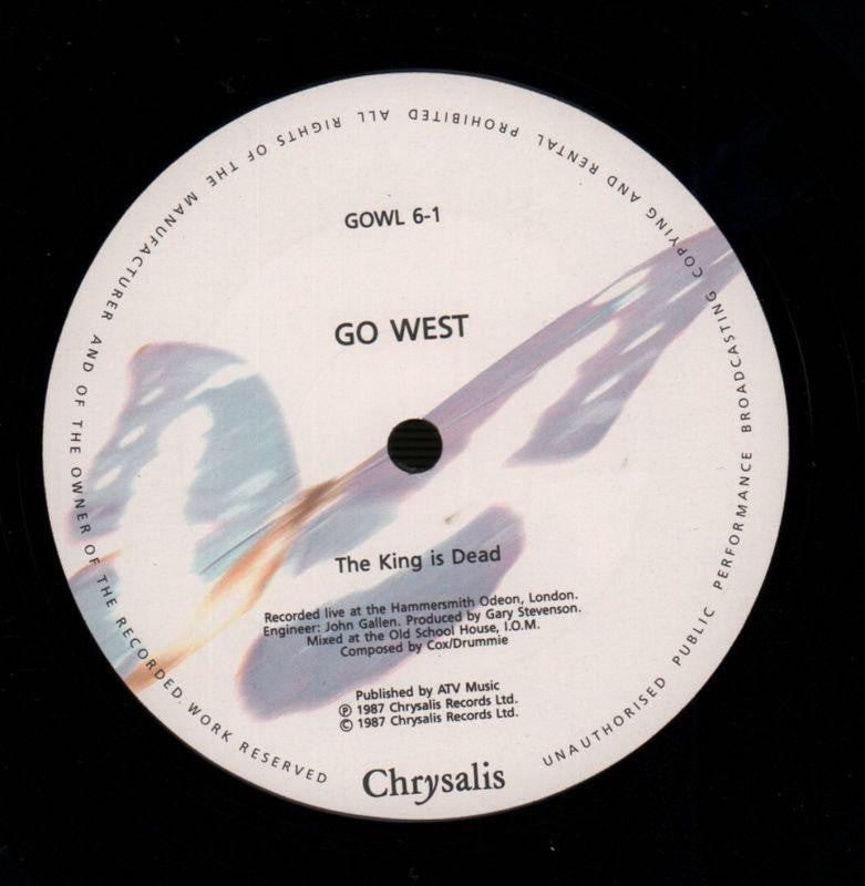 The King Is Dead-Chrysalis-12" Vinyl P/S-VG/NM