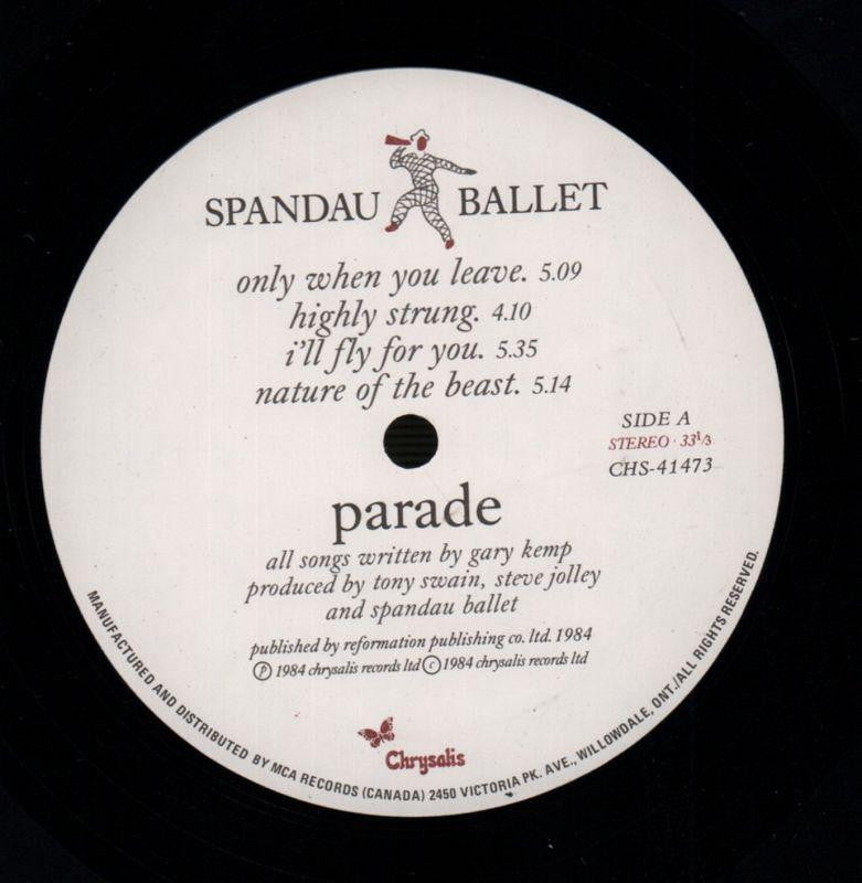 Parade-Chrysalis-Vinyl LP-VG+/NM