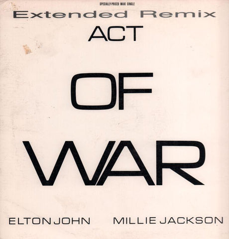 Elton John & Millie Jackson-Act Of War-Geffen-12" Vinyl P/S