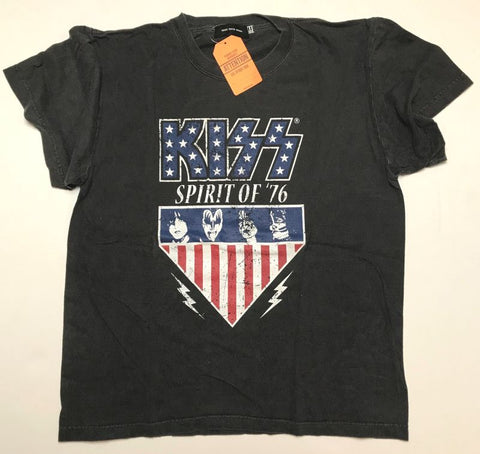 Black Spirit Of '76 Logo Front And Back-Medium-Good Rock Speed-T Shirt