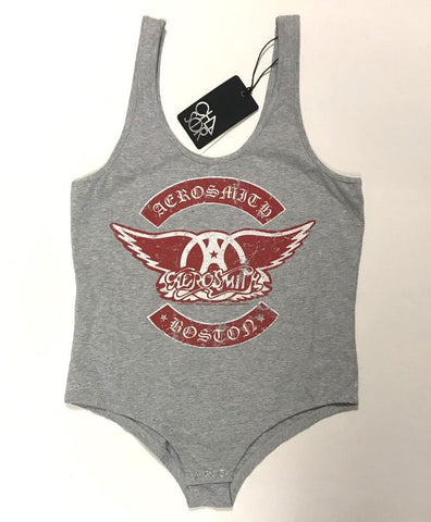 Aerosmith Boston-Grey Bodystocking-Women-Large-Bodystocking