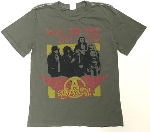 Aerosmith-Army Green Walk This Way-Childrens-6-7 Years-T Shirt