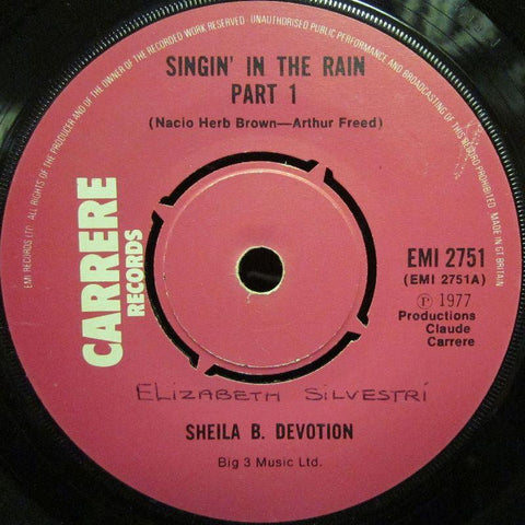 Sheila B. Devotion-Singin' In The Rain-Carrere-7" Vinyl
