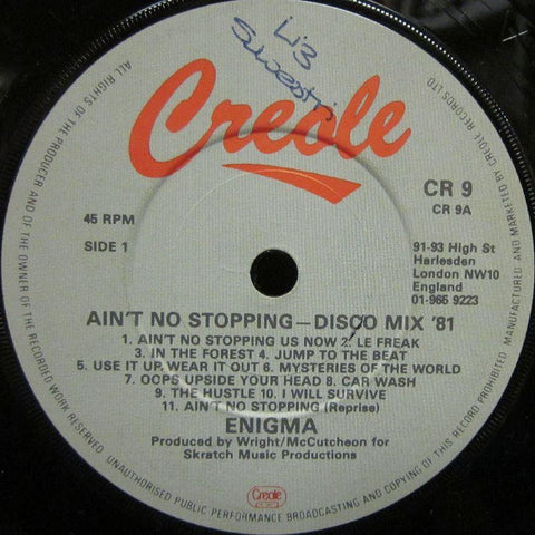 Enigma-Ain't No Stopping-Creole-7" Vinyl