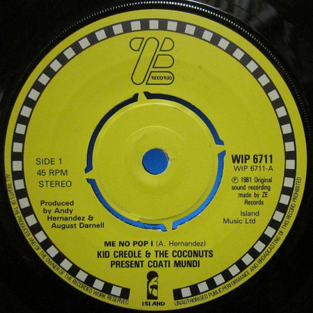 Kid Creole & The Coconuts-Me No Pop-Island-7" Vinyl