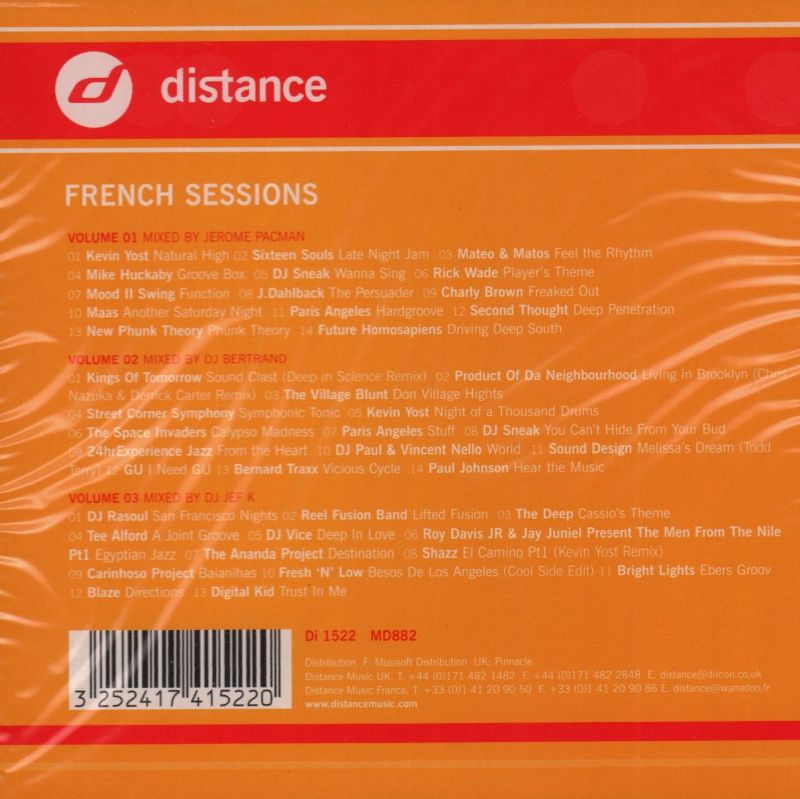 French Sessions-The Collection Vol 1-3-Distance-3CD Album Box Set-New & Sealed