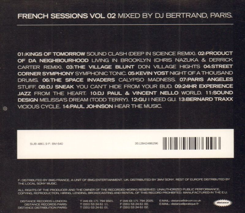 French Session Vol 2-Distance-CD Album-New