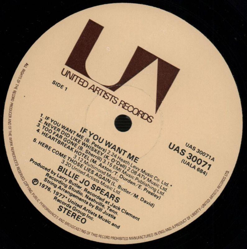 If You Want Me-United Artist-Vinyl LP-Ex/NM