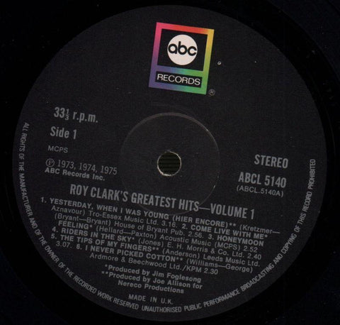 Greatest Hits Volume 1-ABC-Vinyl LP-Ex+/Ex+