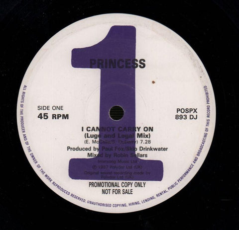 Princess-I Cannot Carry On-Polydor-12" Vinyl