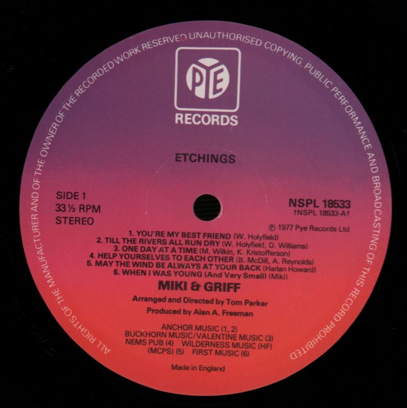 Etchings-Pye-Vinyl LP-VG/Ex