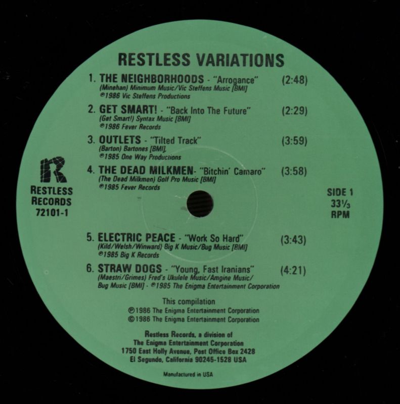 Restless Variations-Enigma-Vinyl LP Gatefold-VG+/NM
