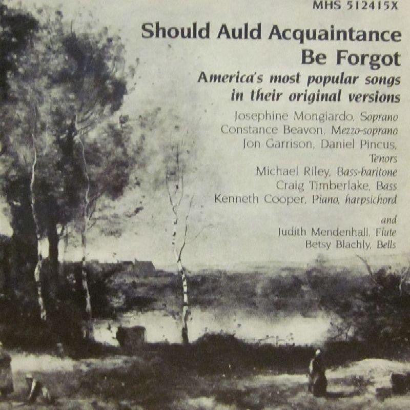 Various Classical-Should Auld Acquaintance Be Forgot-Musical Heritage Society-CD Album
