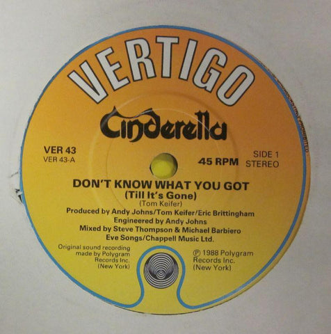 Cinderella-Don't Know What You Got(Till it's Gone)-Vertigo-7" Vinyl