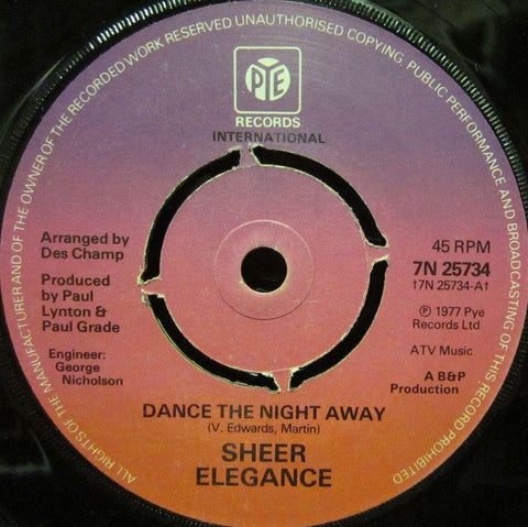 Sheer Elegance-Dance The Night Away-Pye-7" Vinyl