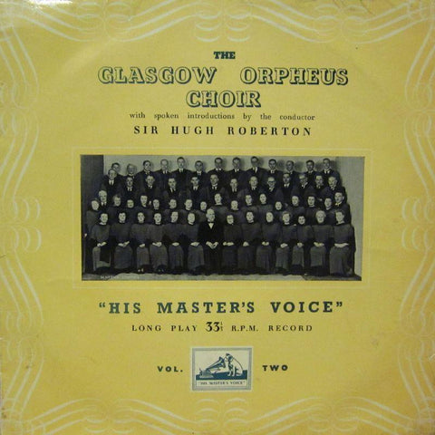 Sir Hugh Robertson-The Glasgow Orpheus Choir Vol. Two-HMV-10" Vinyl