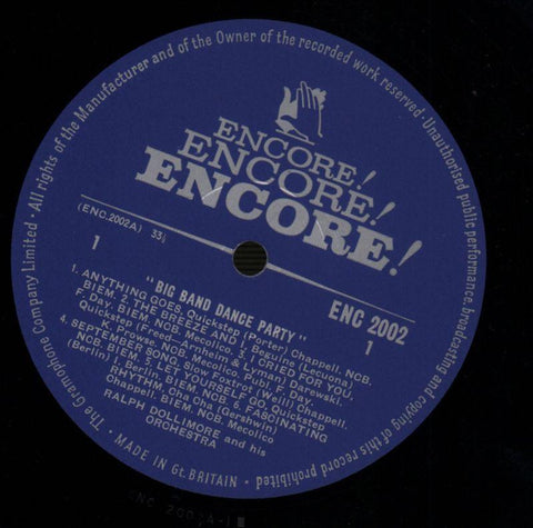 Big Band Dance Party-Encore-Vinyl LP-VG/VG