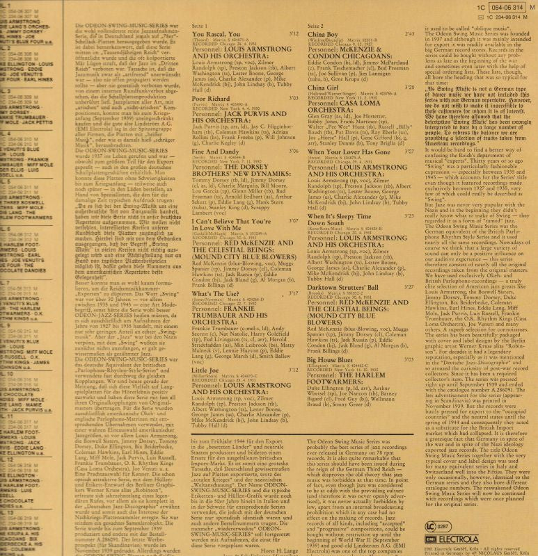 Odeon Swing Music Series Vol. 8-Odeon-Vinyl LP-VG/Ex