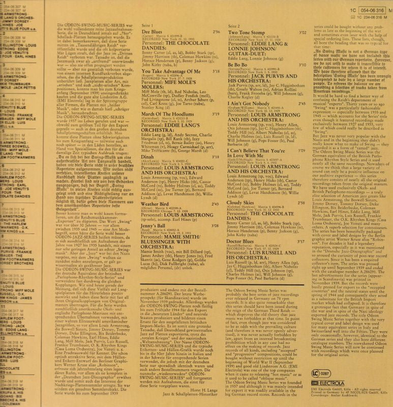 Odeon Swing Music Series Vol. 10-Odeon-Vinyl LP-VG/Ex