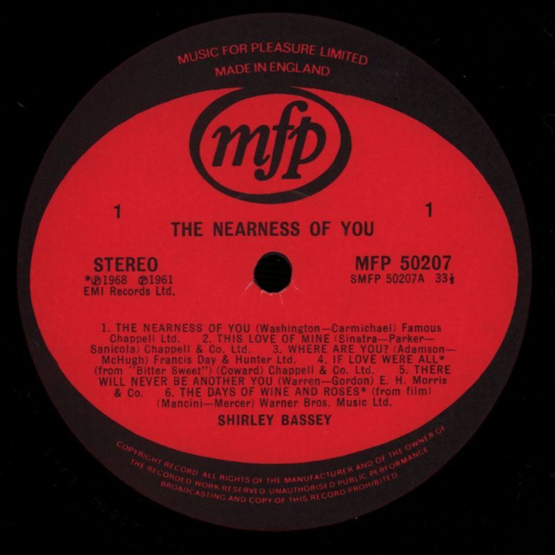 The Nearness Of You-MFP-Vinyl LP-VG/Ex