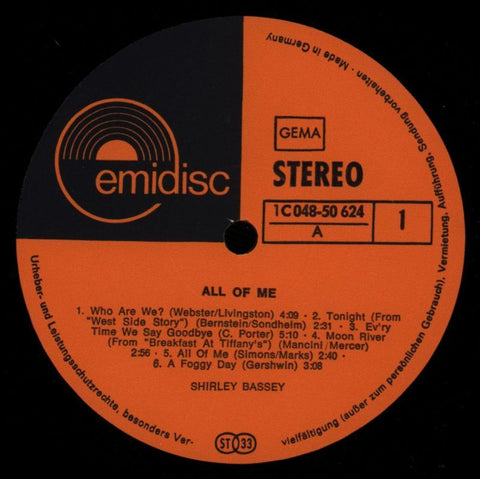All Of Me-Emidisc-Vinyl LP-VG/Ex