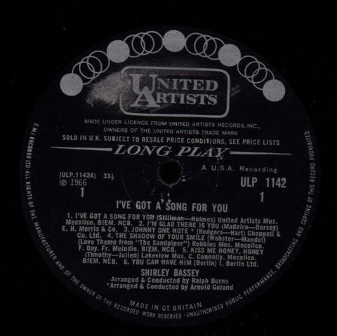 I've Got A Song For You-United Artist-Vinyl LP-VG/VG