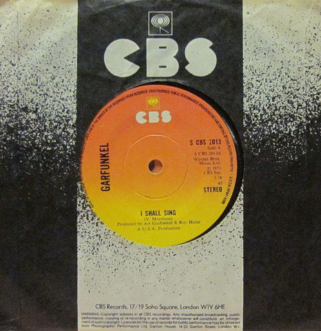 Art Garfunkel-I Shall Sing-CBS-7" Vinyl