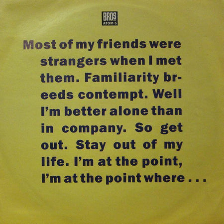Bros-I Quit-CBS-7" Vinyl