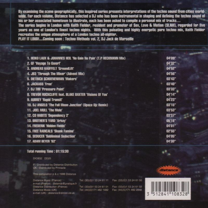 Techno Methods Vol.1-Distance-CD Album-New