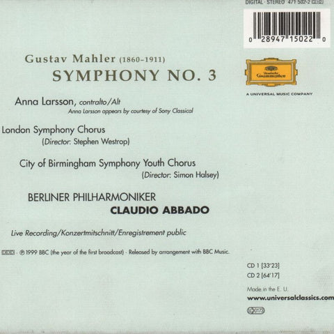 Symphony No.3-471 502-2-2CD Album-Like New