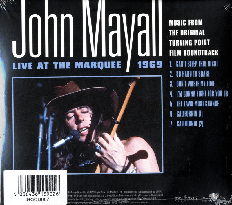 Live At The Marquee 1969-Indigo-CD Album-New & Sealed