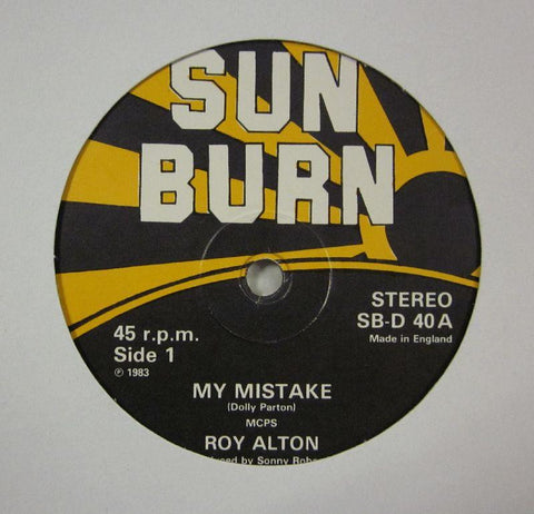 Roy Alton-My Mistake-Sun Burn-12" Vinyl
