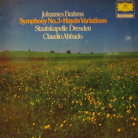 Brahms/Abbado-Symphony No.3/Haydn Variations-Deutsche Grammophon Black Label-Vinyl LP